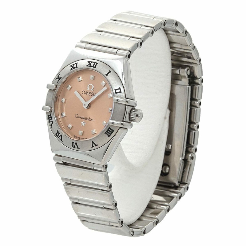 歐米茄星座系列迷你款 My Choice 1561 61 女士粉紅石英腕錶-1