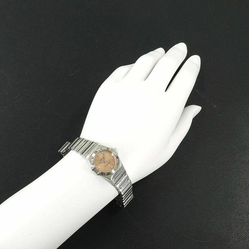 歐米茄星座系列迷你款 My Choice 1561 61 女士粉紅石英腕錶-2