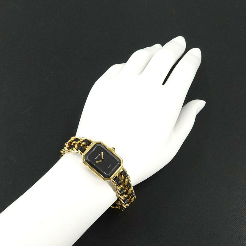 香奈兒 Premiere 女士腕錶，L 碼，H0001，黑金配色，石英機芯-2