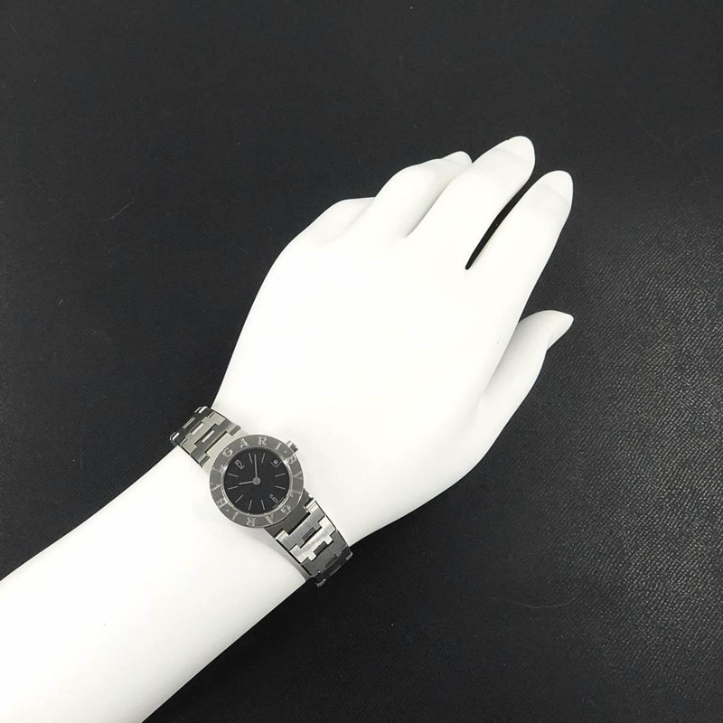 寶格麗 BB23SS 女士腕錶，日期顯示，黑色石英錶-3