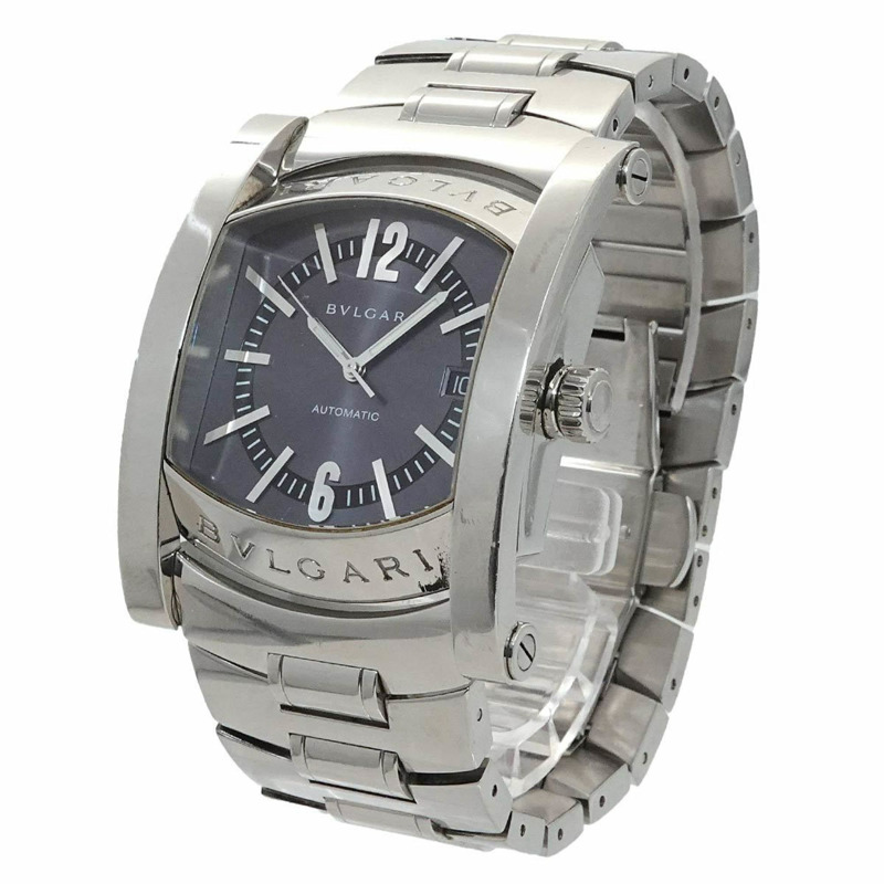 寶格麗 Assioma AA48S 男士腕錶，附日期顯示，海軍藍錶盤，自動機械錶-1