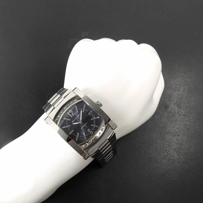 寶格麗 Assioma AA48S 男士腕錶，附日期顯示，海軍藍錶盤，自動機械錶-2