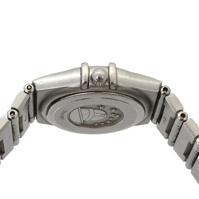 歐米茄星座系列迷你款 My Choice 1566 76 4P 鑲鑽錶圈女錶 12P 白色錶殼 石英錶-4