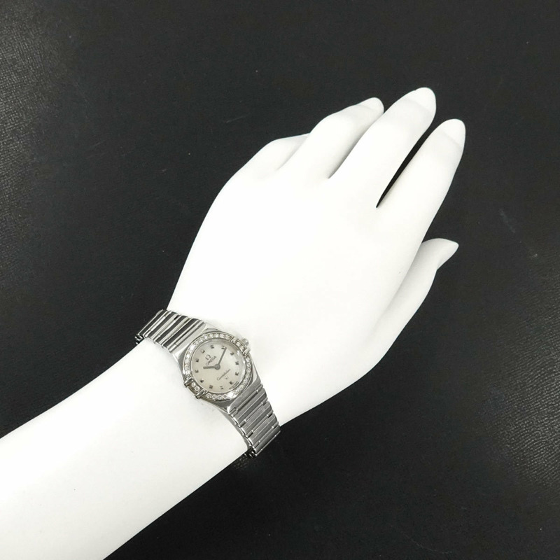 歐米茄星座系列迷你款 My Choice 1465 71 鑽錶圈女錶 白色錶殼 石英錶-2