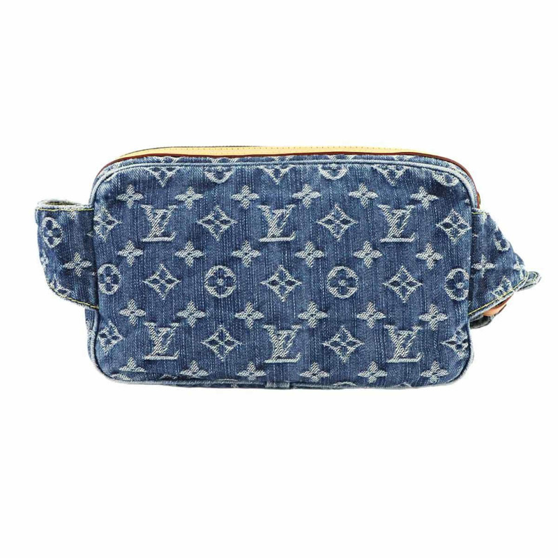 路易威登 Monogram Denim 腰包/斜背包，藍色，M95347，金色五金配件-1