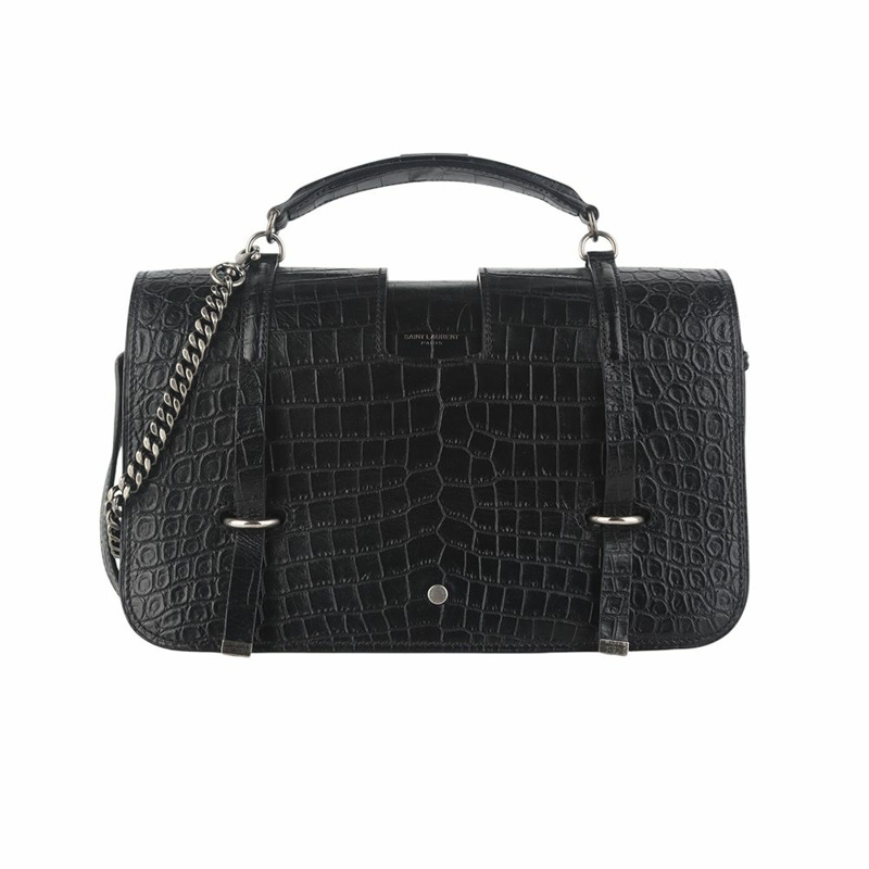 【包稅】SAINT LAURENT 鱷魚紋 Charlotte 大號斜背包 486547-0