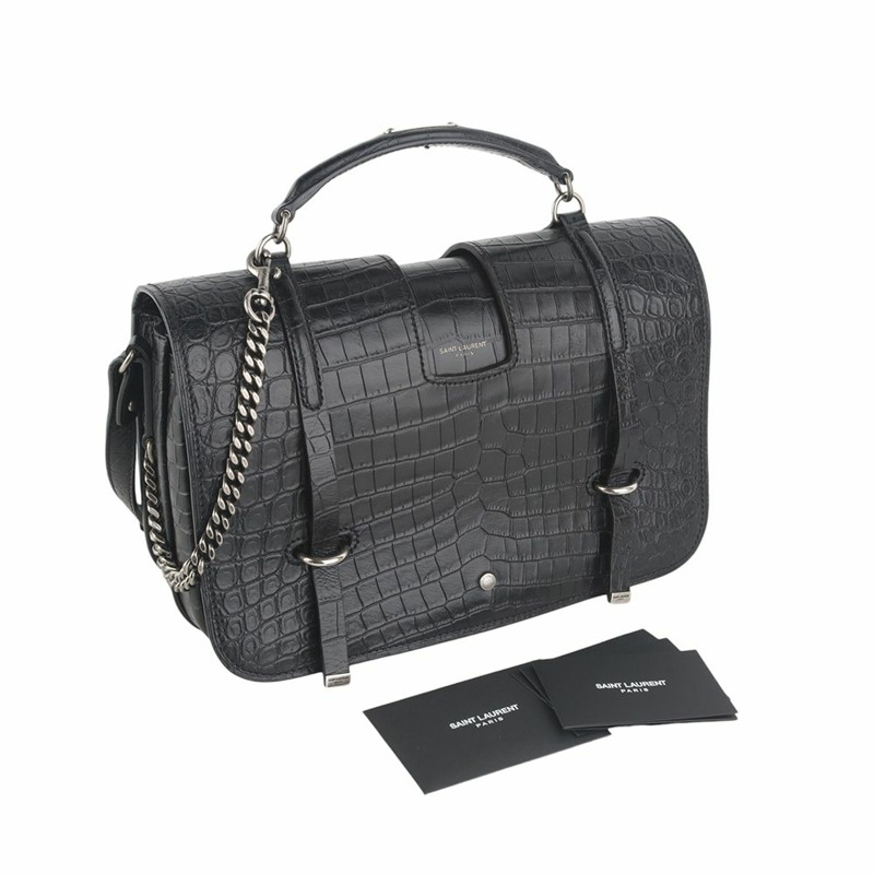 【包稅】SAINT LAURENT 鱷魚紋 Charlotte 大號斜背包 486547-7