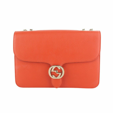 【包稅】GUCCI 510303 GG 互扣鏈條單肩包 中型（收據）35933Y
