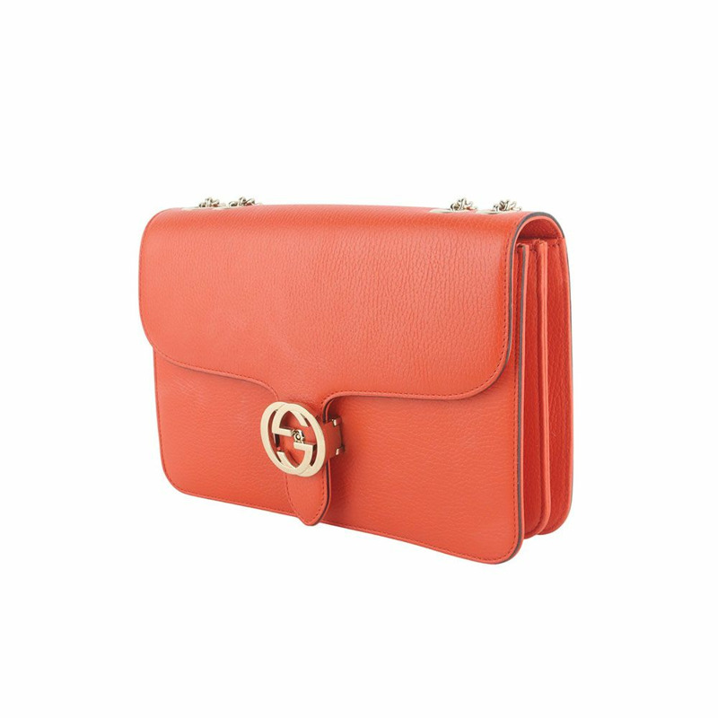 【包稅】GUCCI 510303 GG 互扣鏈條單肩包 中型（收據）35933Y-1