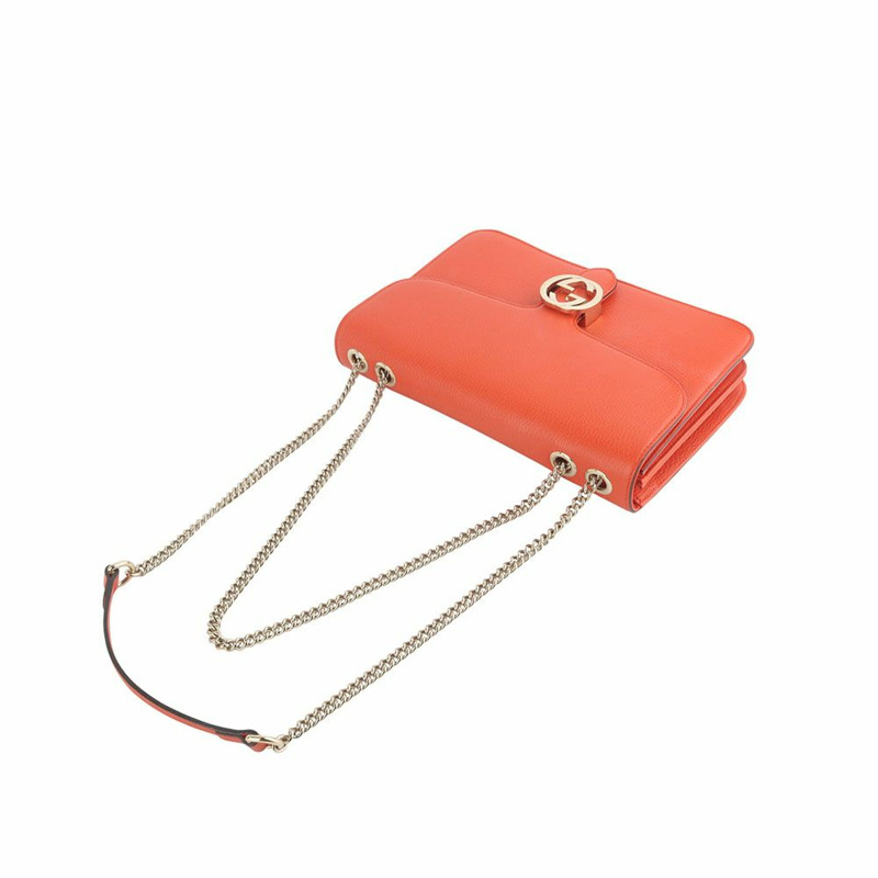 【包稅】GUCCI 510303 GG 互扣鏈條單肩包 中型（收據）35933Y-3
