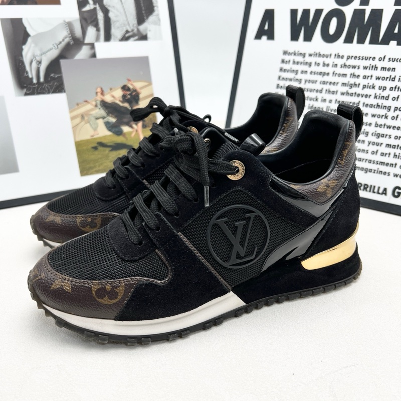 99新 LV/路易威登 Run away黑棕徽標老爹鞋 36碼 無附件-2