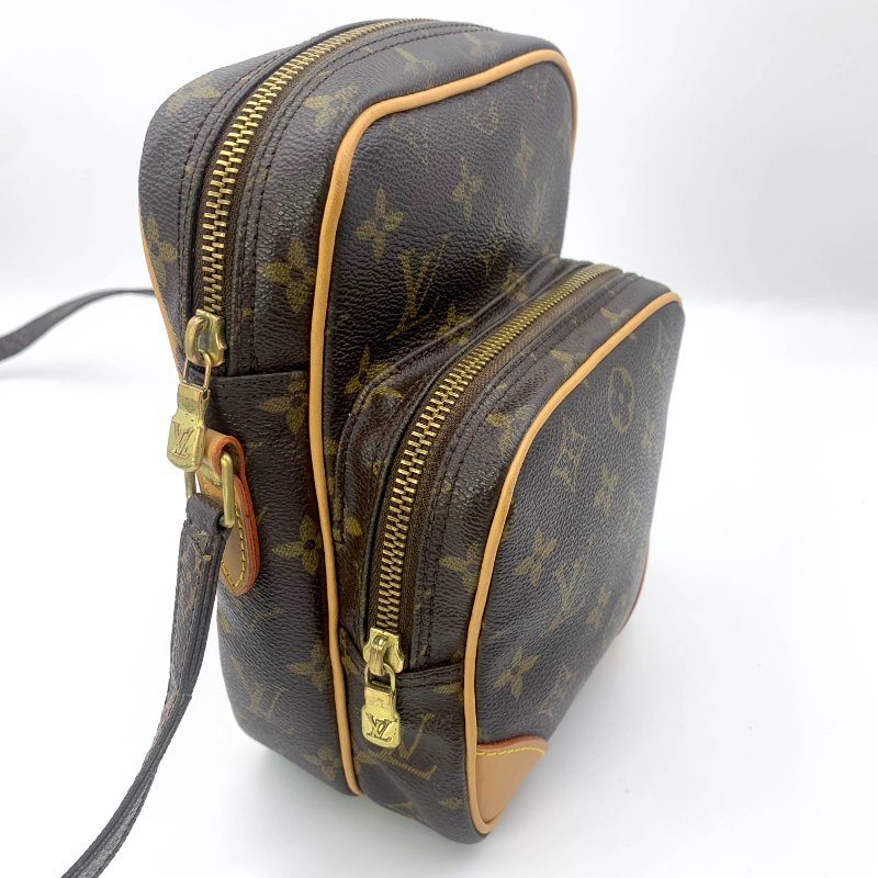 Louis Vuitton 老花雙層相機包，LV經典包，路易威登，麻將包，側背包，二手真品，正品，現貨，免運-7