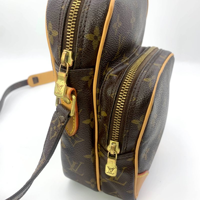 Louis Vuitton 老花雙層相機包，LV經典包，路易威登，麻將包，側背包，二手真品，正品，現貨，免運-11