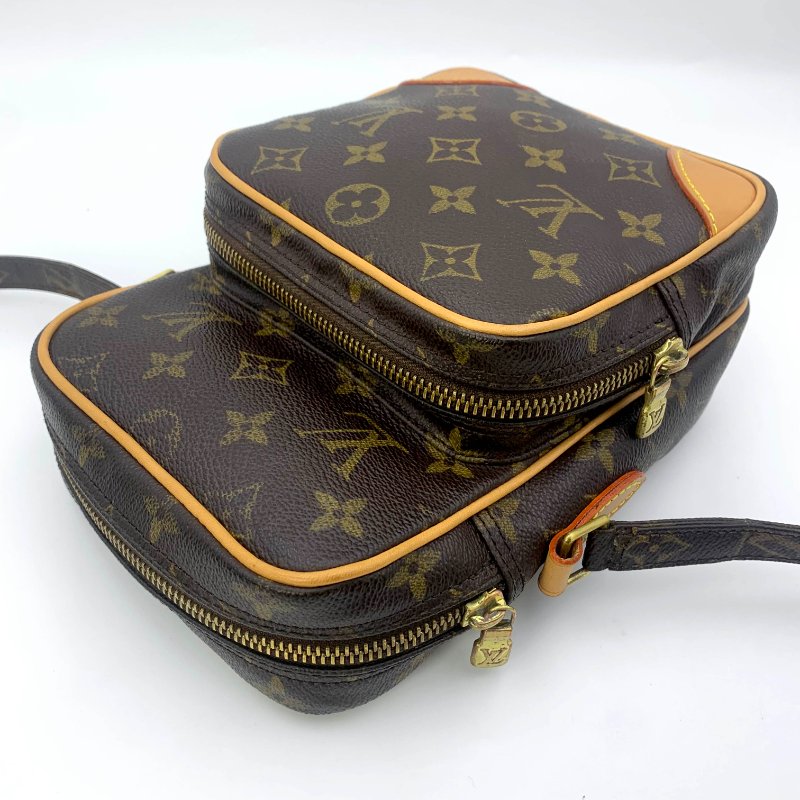 Louis Vuitton 老花雙層相機包，LV經典包，路易威登，麻將包，側背包，二手真品，正品，現貨，免運-23