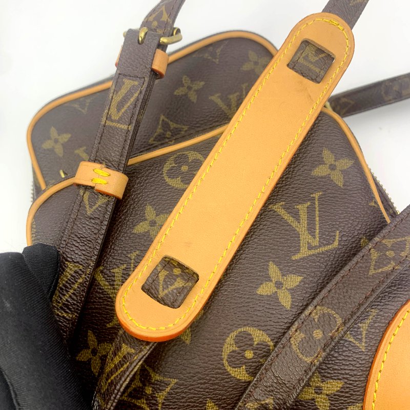 Louis Vuitton 老花雙層相機包，LV經典包，路易威登，麻將包，側背包，二手真品，正品，現貨，免運-29