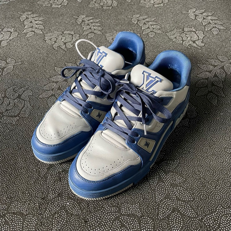 97新 lv trainer灰藍41碼無附件-0