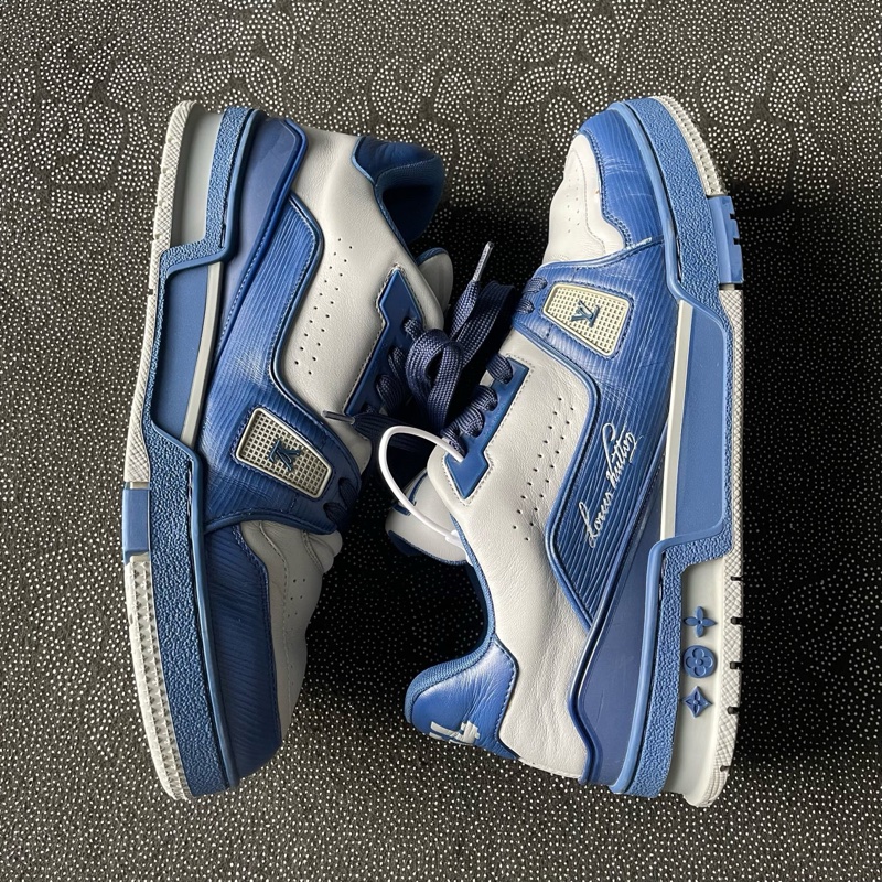 97新 lv trainer灰藍41碼無附件-5