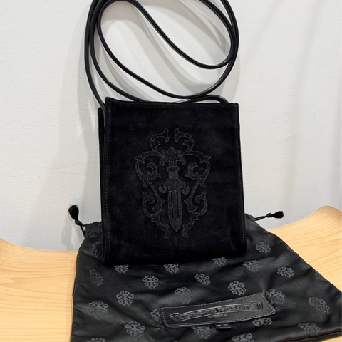 Chrome hearts 克羅心稀有麂皮小方包 信封包