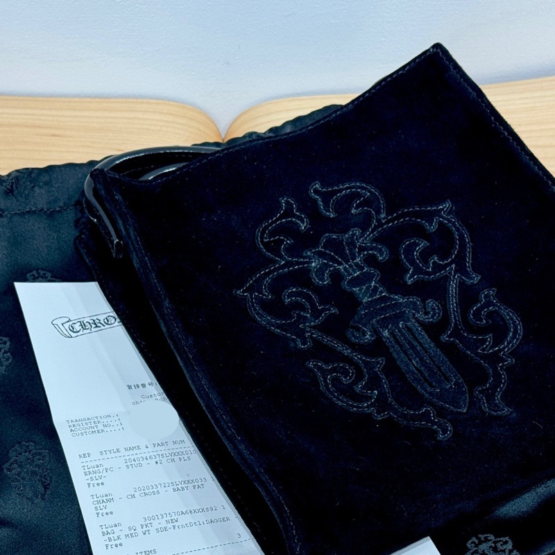 Chrome hearts 克羅心稀有麂皮小方包 信封包-4