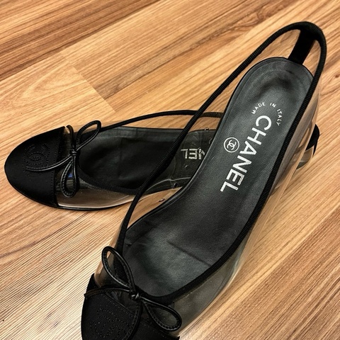 Chanel氣質透明果凍鞋 36號