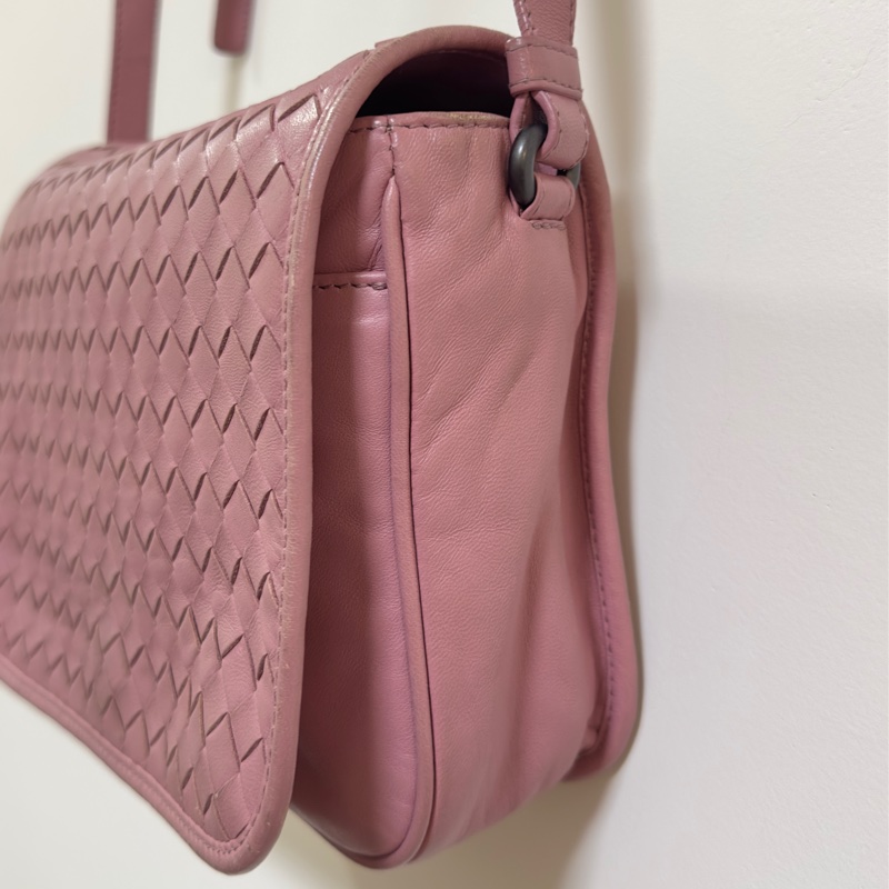 Bottega Veneta 丁香紫 Intrecciato 編織納帕皮革斜背包（二手）-2