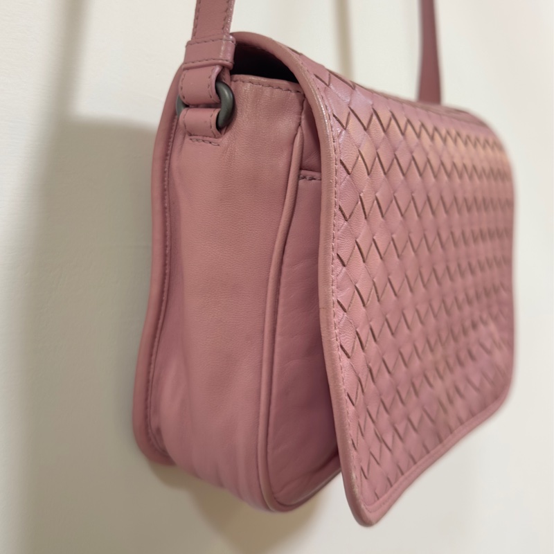 Bottega Veneta 丁香紫 Intrecciato 編織納帕皮革斜背包（二手）-3