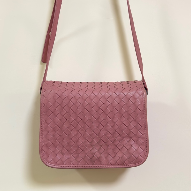 Bottega Veneta 丁香紫 Intrecciato 編織納帕皮革斜背包（二手）-6
