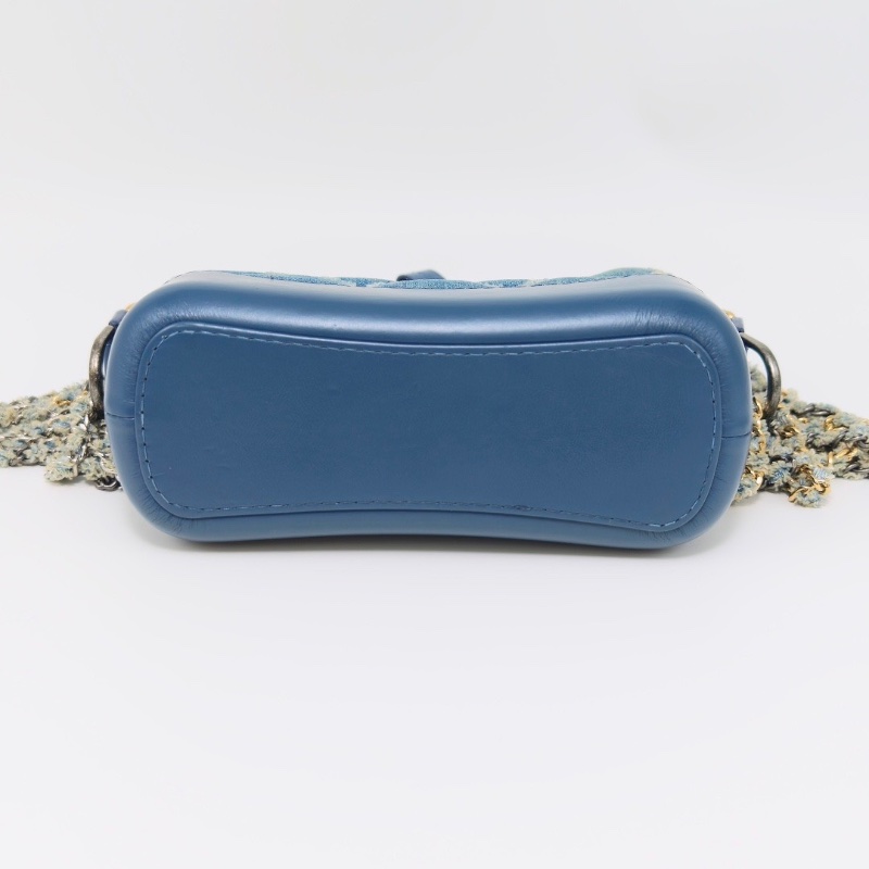 CHANEL 牛仔丹寧小號流浪鏈條包 20*15*8 98新配件盒子塵袋-4