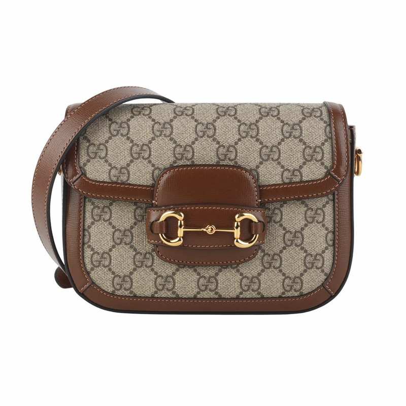 【包稅】GUCCI GG Supreme 馬銜扣 1955 迷你斜背包 658574-0