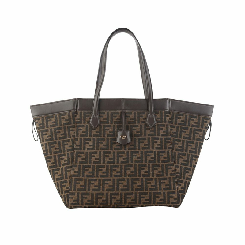 【包稅】FENDI 8BH415 FF 提花摺紙大單肩包 35967K-1-0