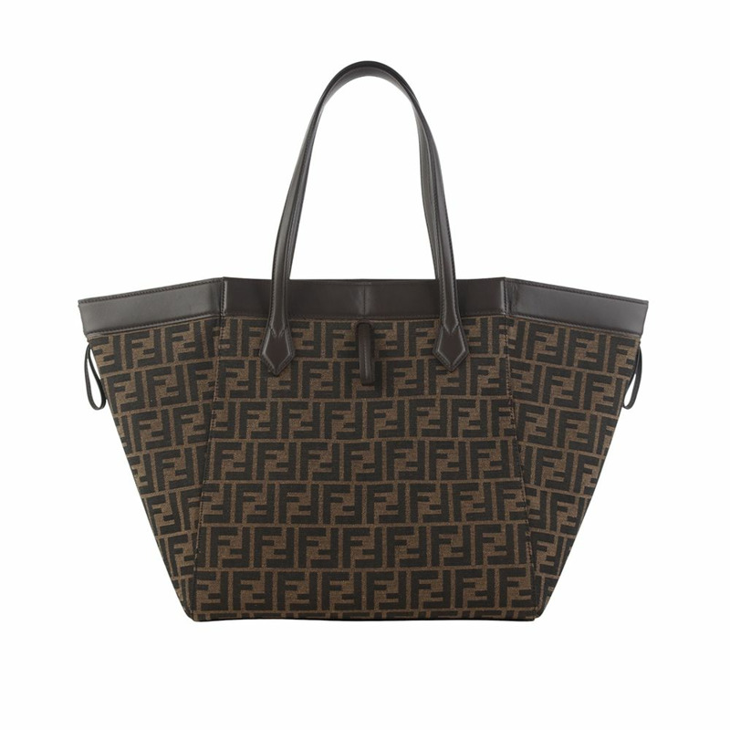 【包稅】FENDI 8BH415 FF 提花摺紙大單肩包 35967K-1-2