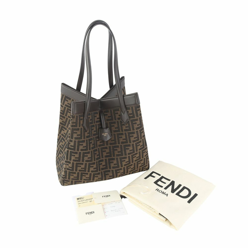 【包稅】FENDI 8BH415 FF 提花摺紙大單肩包 35967K-1-7