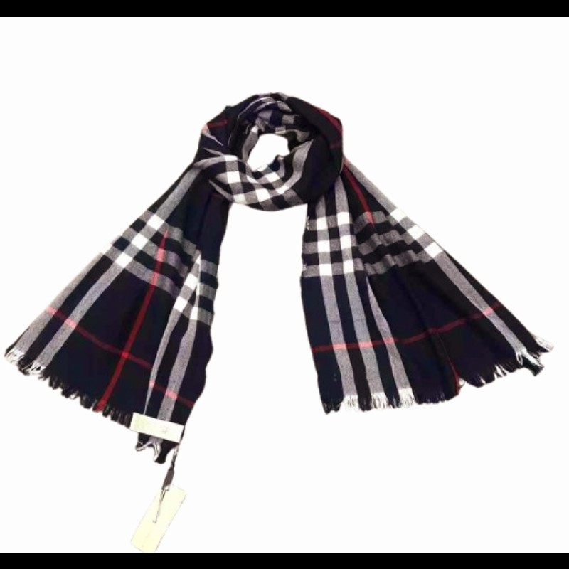 【新品】 Burberry Cashmere 羊毛格紋圍巾 scarf-0
