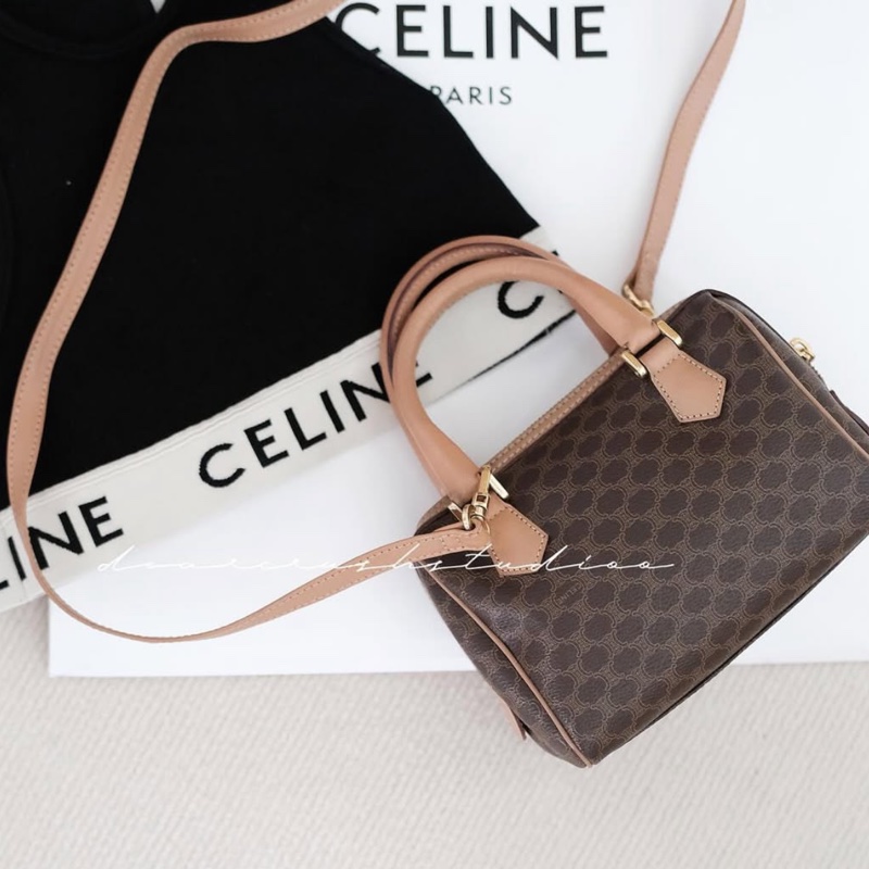 Celine 凱旋門老花波士頓斜挎包 Macadam boston crossbody bag-0