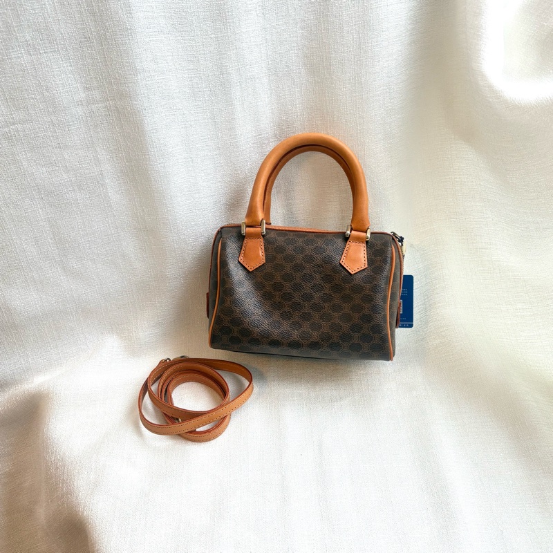 Celine 凱旋門老花波士頓斜挎包 Macadam boston crossbody bag-7