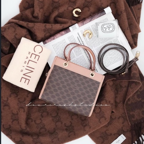 Celine 凱旋門中古拉鍊小盒子 斜挎包