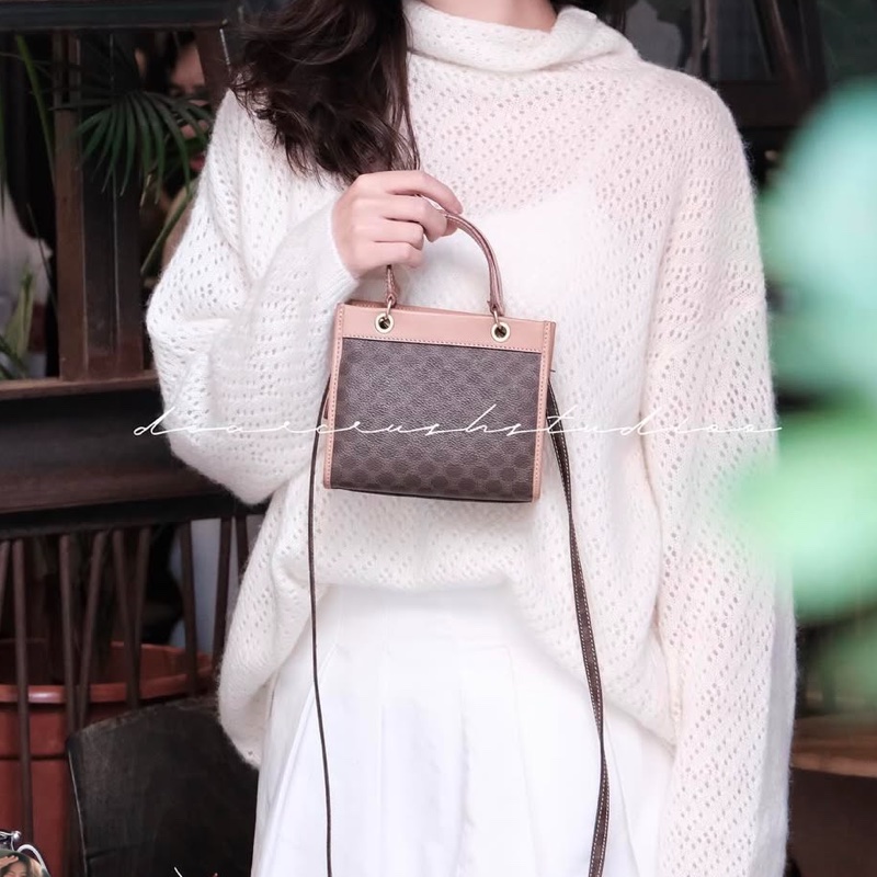 Celine 凱旋門中古拉鍊小盒子 斜挎包-2