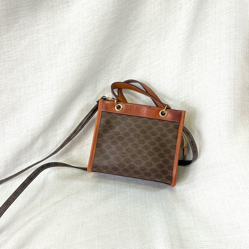 Celine 凱旋門中古拉鍊小盒子 斜挎包-6