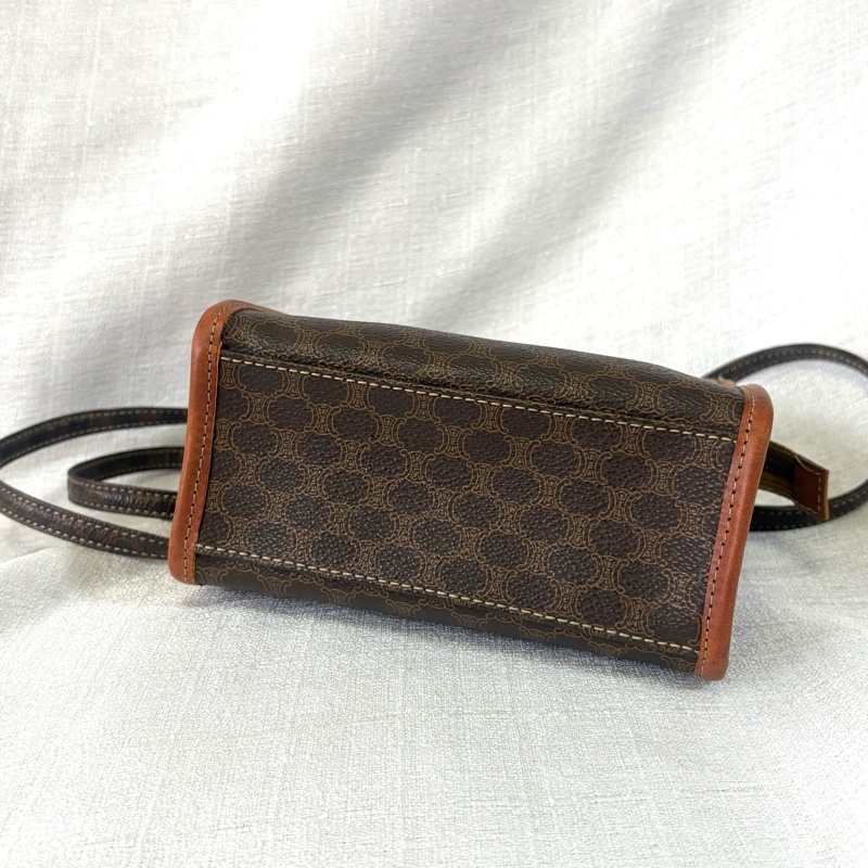 Celine 凱旋門中古拉鍊小盒子 斜挎包-9