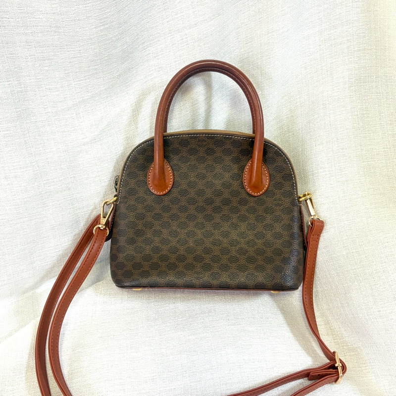Celine 中古凱旋門老花貝殼包 斜挎包Alma BB-4