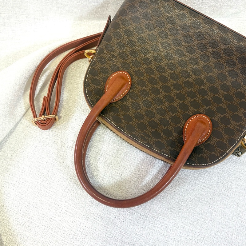 Celine 中古凱旋門老花貝殼包 斜挎包Alma BB-7