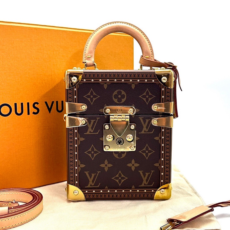 LV老花Camera box肩背斜背包手提硬箱芯片款15.5*19*10 98新配件盒子塵袋鑰匙-1