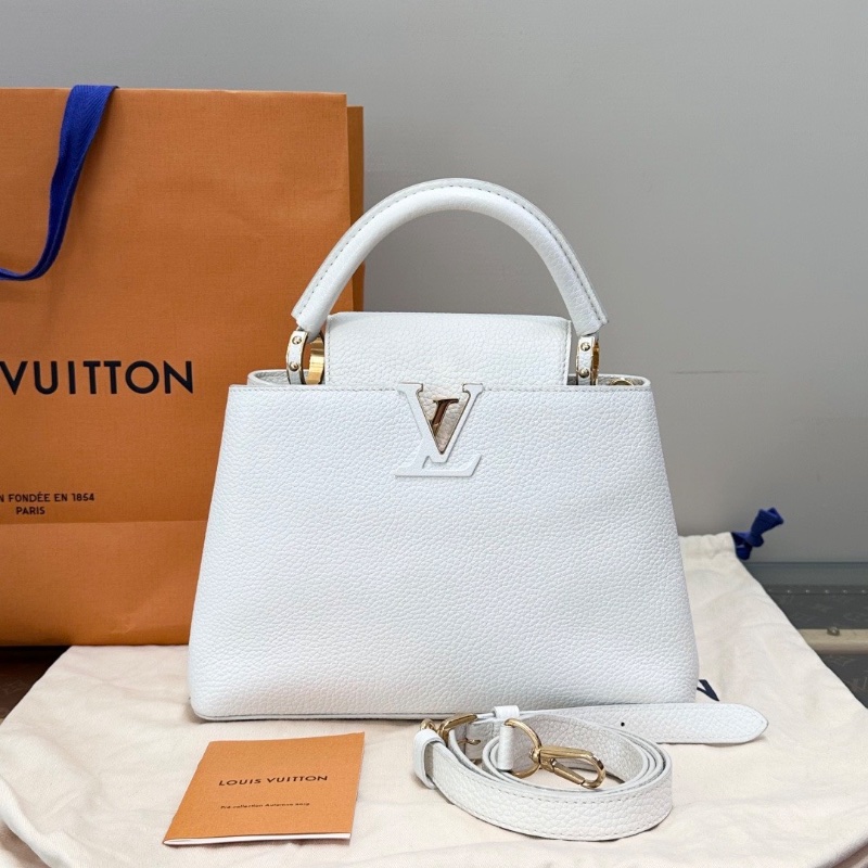 LV 白金Capucines BB手提肩背斜背包27*18*9 98新配件塵袋-1