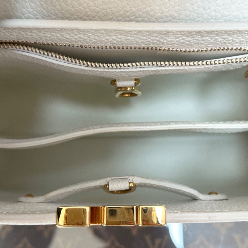 LV 白金Capucines BB手提肩背斜背包27*18*9 98新配件塵袋-2