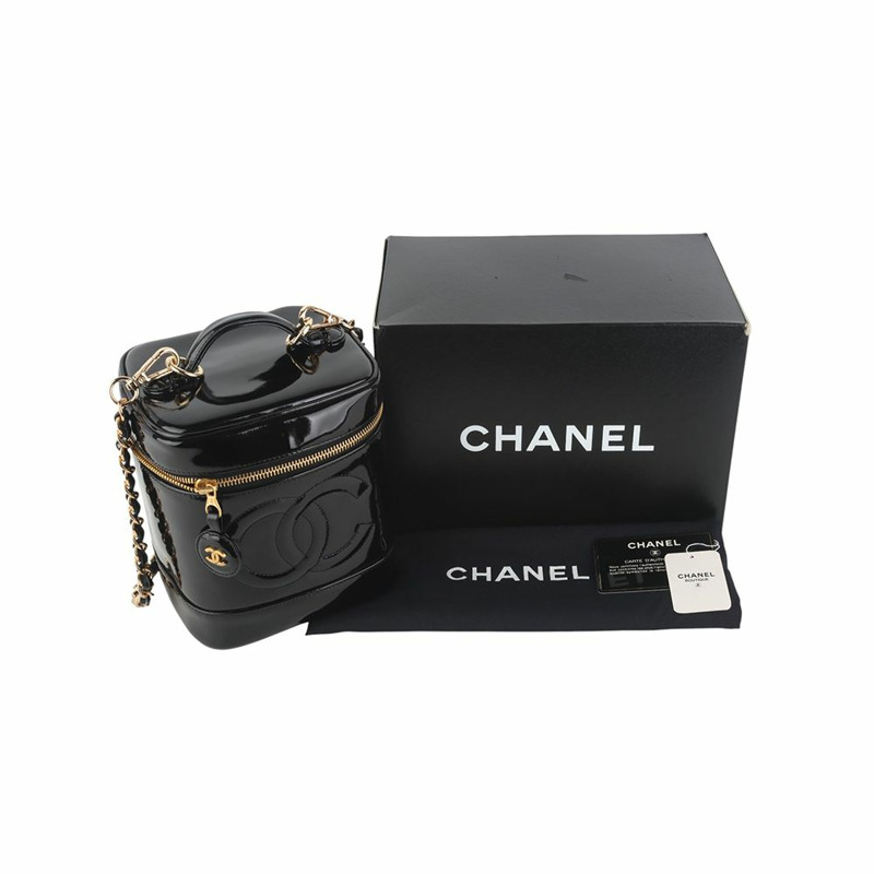 【包稅】CHANEL 專利 Vanity Timeless 手提包 35971-1-7