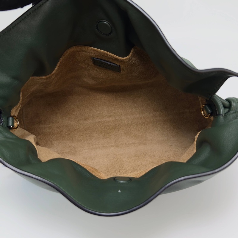 LOEWE 綠色 flamenco中號福袋包29.5*23*9 98新配件塵袋-2