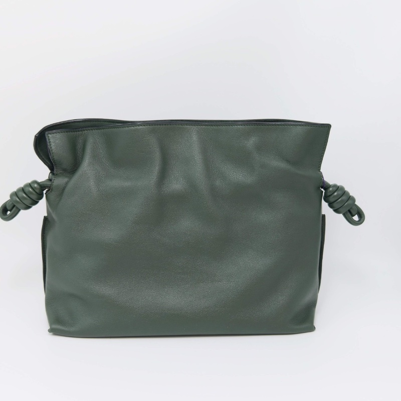 LOEWE 綠色 flamenco中號福袋包29.5*23*9 98新配件塵袋-5