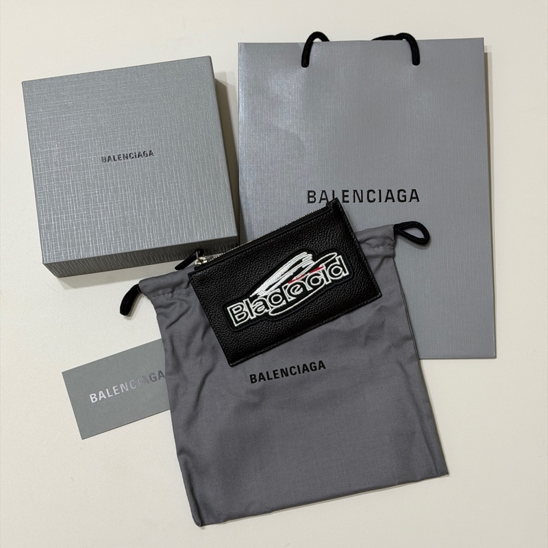 914intheair精品代購『全新』balenciaga巴黎世家 一字黑色卡包零錢包-1