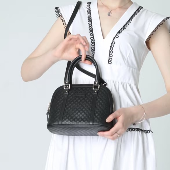 優雅文藝感🥸99新🆕Gucci古馳小號老花壓紋貝殼包手提包單肩斜挎包🐚-1