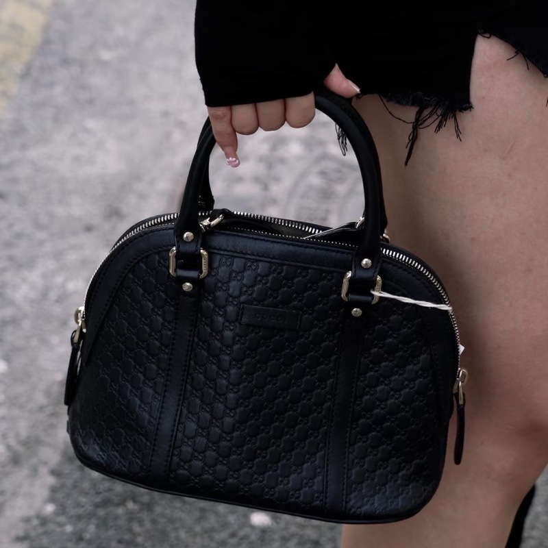 優雅文藝感🥸99新🆕Gucci古馳小號老花壓紋貝殼包手提包單肩斜挎包🐚-3